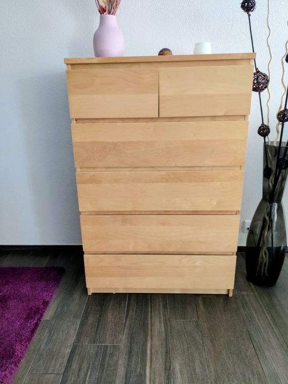 IKEA Malm Highboard / Kommode – Birkenfurnier, gut erhalten (Gebraucht) in Eschenbach SG für CHF 5 – nur Abholung auf Ricardo kaufen