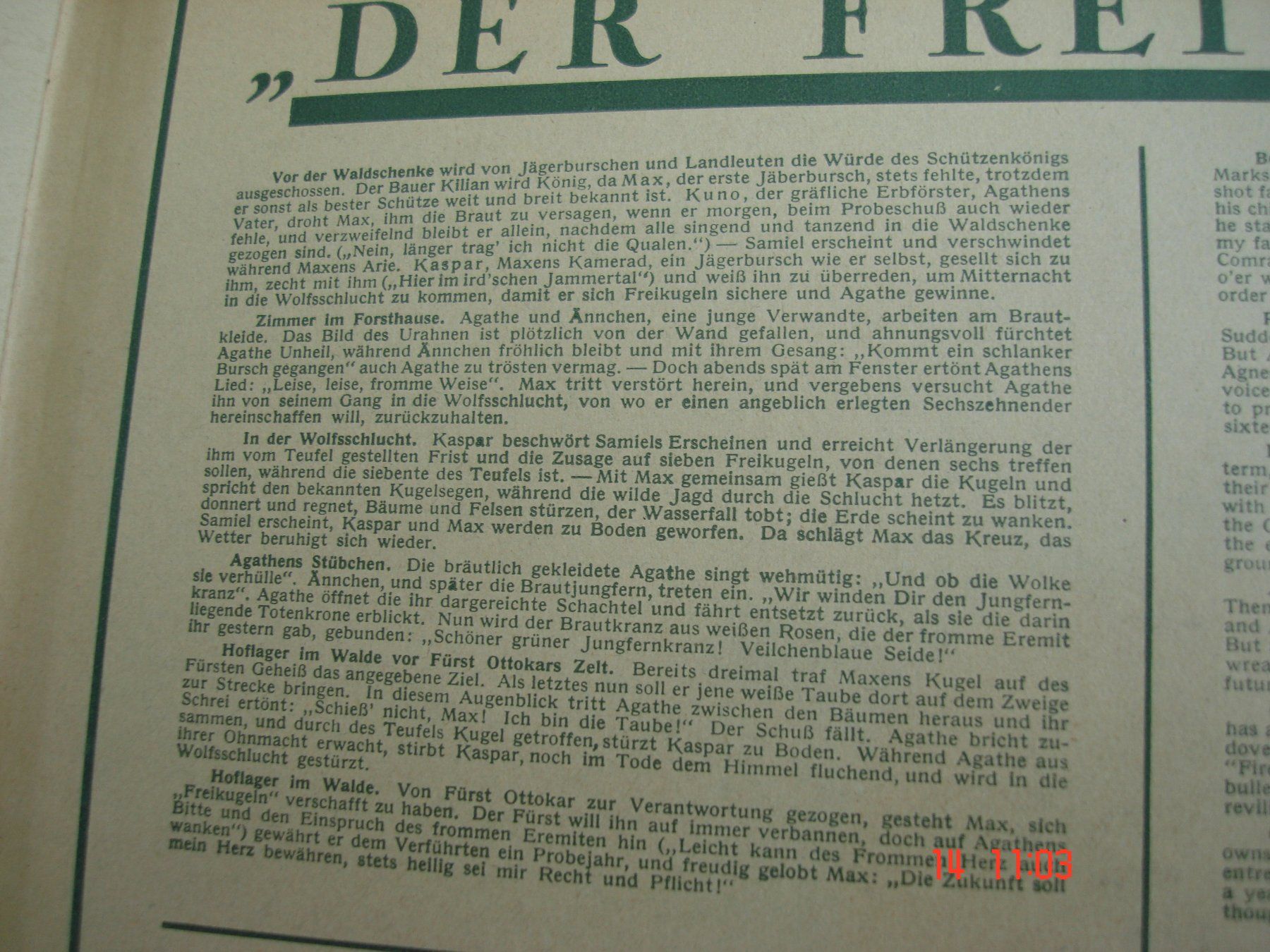 Dischi in vinile: Schellackplattenalbum Weber. Der Freischütz. Als Kurz-Oper. – Usato da Aeschi SO venduto da abi1951 1