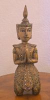 Holzfigur Asien Thailand Handarbeit verziert