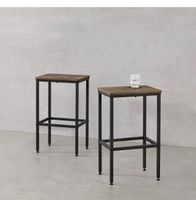 + en.casa] Barhocker Örebro 2er Set 65x40x30 cm Barstuhl