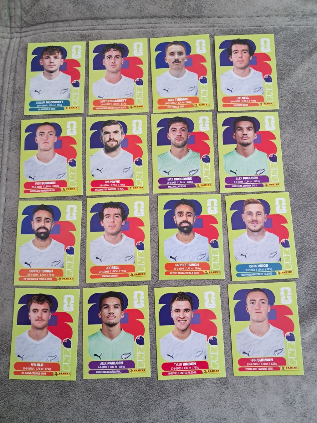 Panini Cartes à collectionner: 16 x Paninisticker 2026 / Neuseeland – Neuf (Voir description) à Weinfelden par Da-ryn01