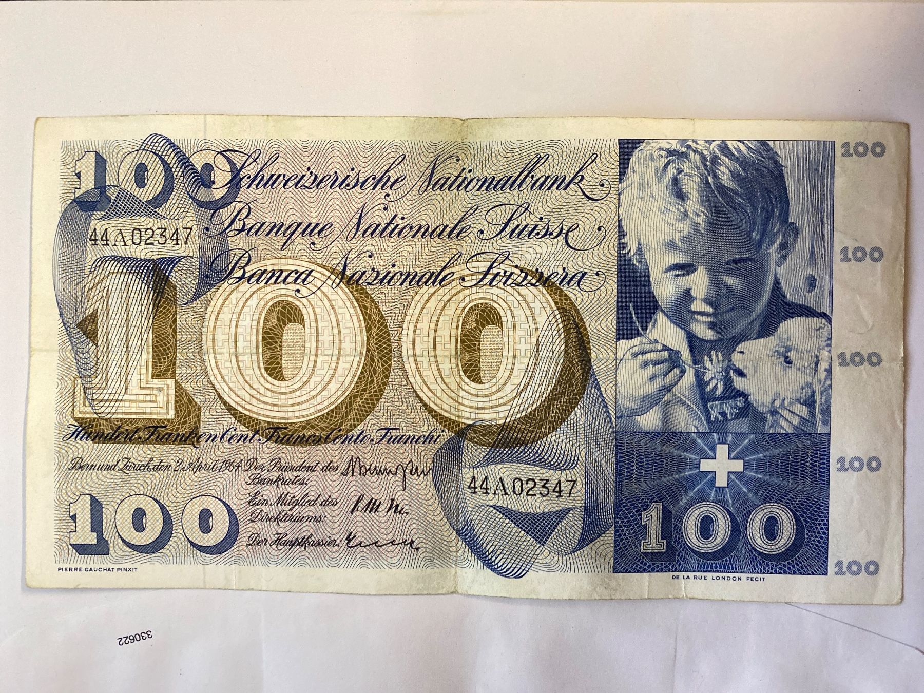 Banknoten: Billet de 100 francs suisses - collection – Gebraucht aus Le Brassus von cinema13 1