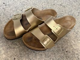Birkenstock Arizona, Gold, Gr. 41