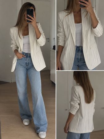 H&M Blazer mit Nadelstreifen 34