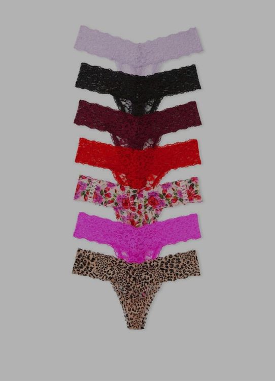 Victoria's Secret Spitzen Strings in M Schwarz Weiss Rot Ros | Kaufen ...