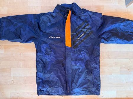 Regenjacke Ixon Stripe Blau-Orange (Grösse S)