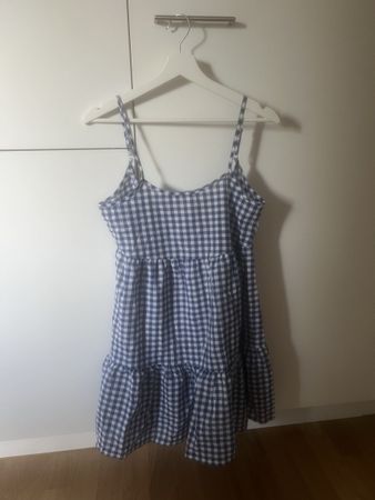 Blau-weiss kariertes Kleid ungetragen Grösse M