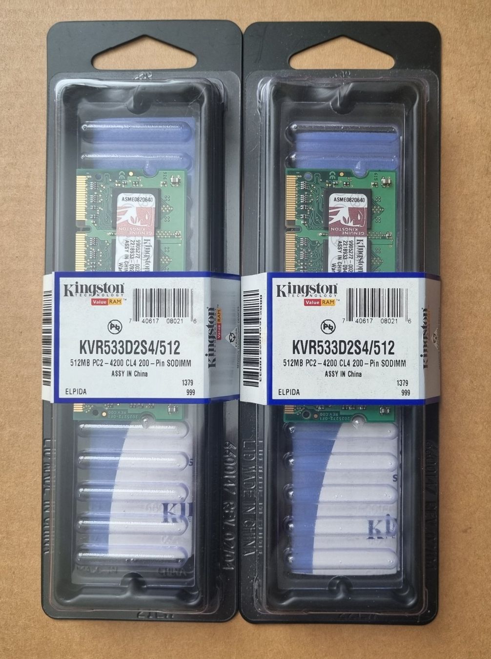 Memoria / RAM: Notebook 2x 512MB RAM PC2 - 4200 533MHz, Originalverpackt – Nuovo e nell'imballaggio originale da Rombach venduto da Mercurius_02