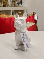 Bulldogge weiss mit Flügel Gold (klein)