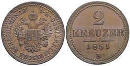 2 Kreuzer 1851 B Kremnitz