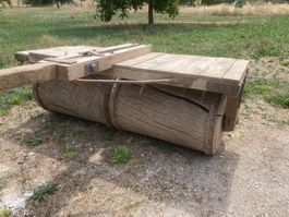 Walze, Glattwalze, Ackerwalze aus Holz