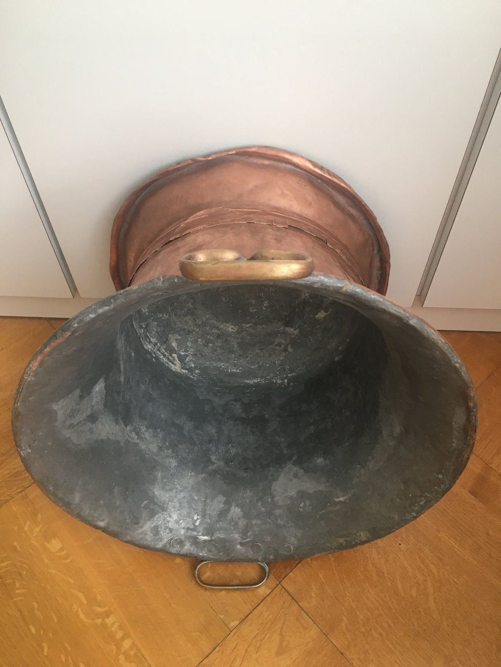 Blumentöpfe: Schöner Kupferkessel antik gross – Gebraucht aus Bern von Smile-2707 4
