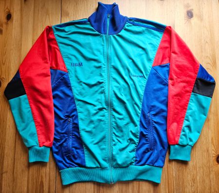 Jacke adidas Grösse M/L retro USM Haller colourblock
