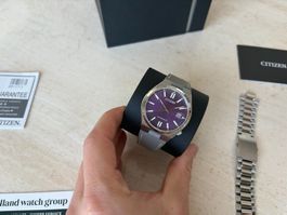Citizen Tsuyosa Automatik 37mm Violett + Zusatzband