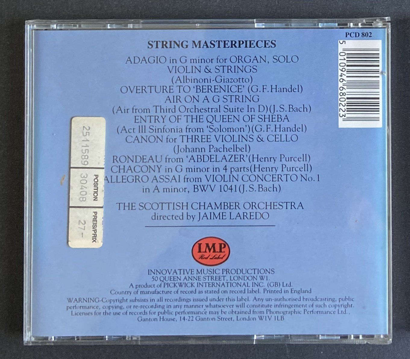 CD: Klassik CD String Masterpieces – Usato da Böckten venduto da Hansi36 2