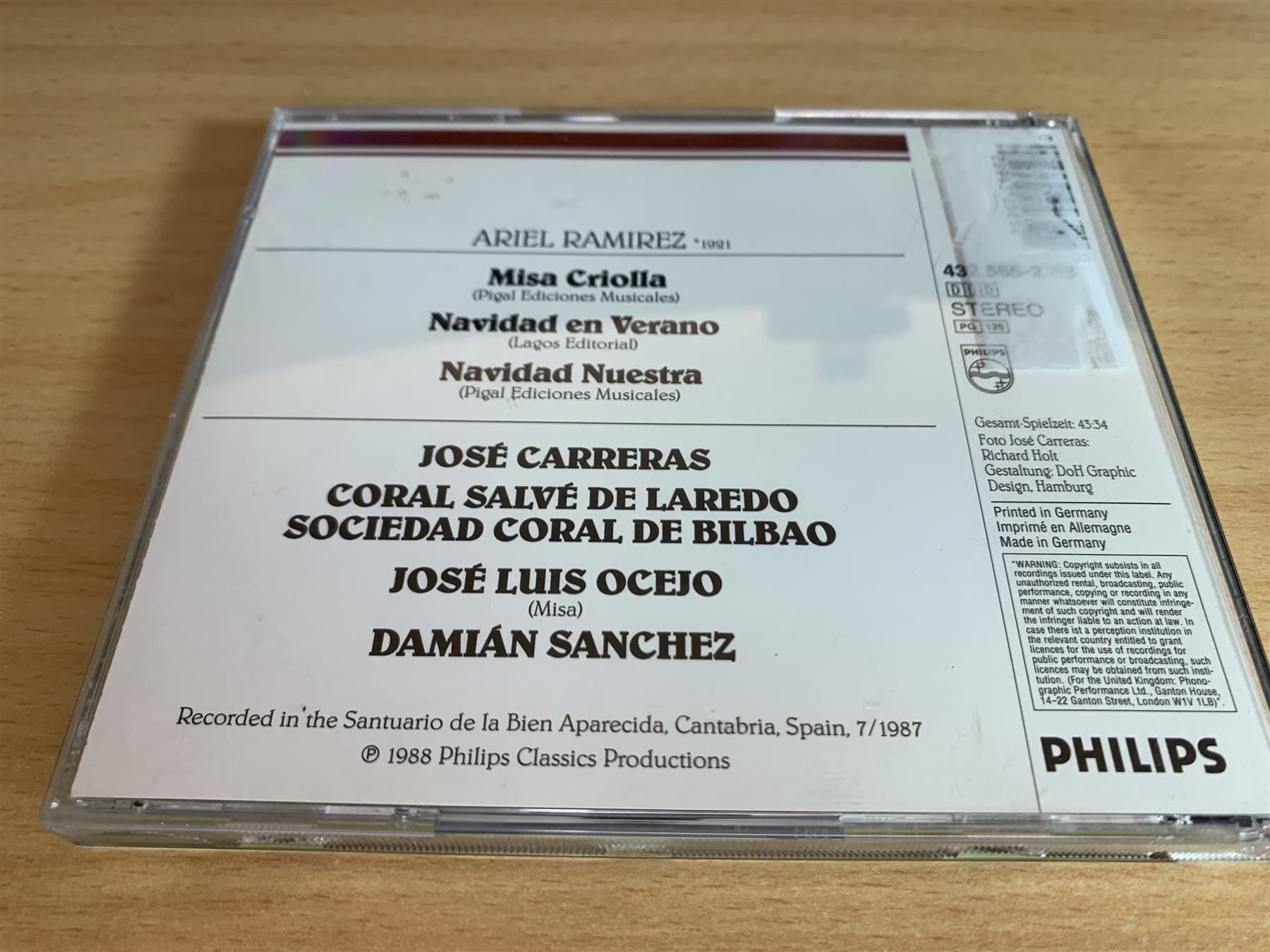 CD: Ariel Ramirez - Misa Criolla  - José Car – Usato da Rikon im Tösstal venduto da Alpenmutz 1
