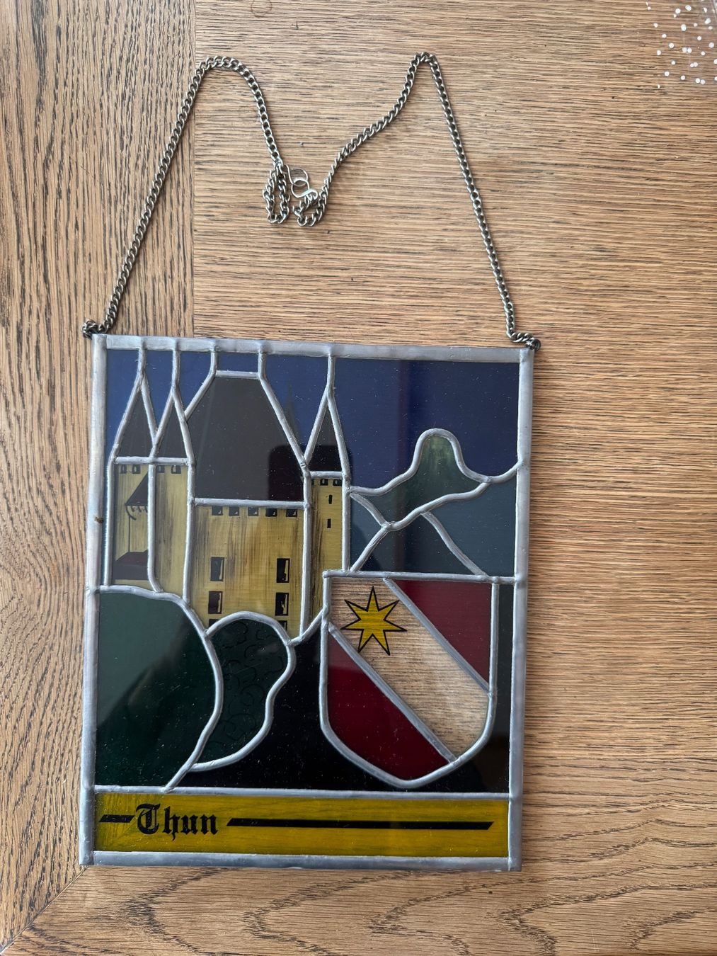 Tutte le decorazioni: Antikes Glasbild Wappen Thun – Usato da Hünibach venduto da s.leptir 1