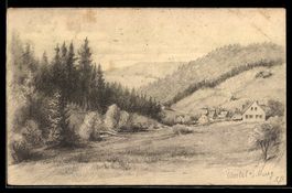 Künstler Handgemalt: Obertal, Partie an
