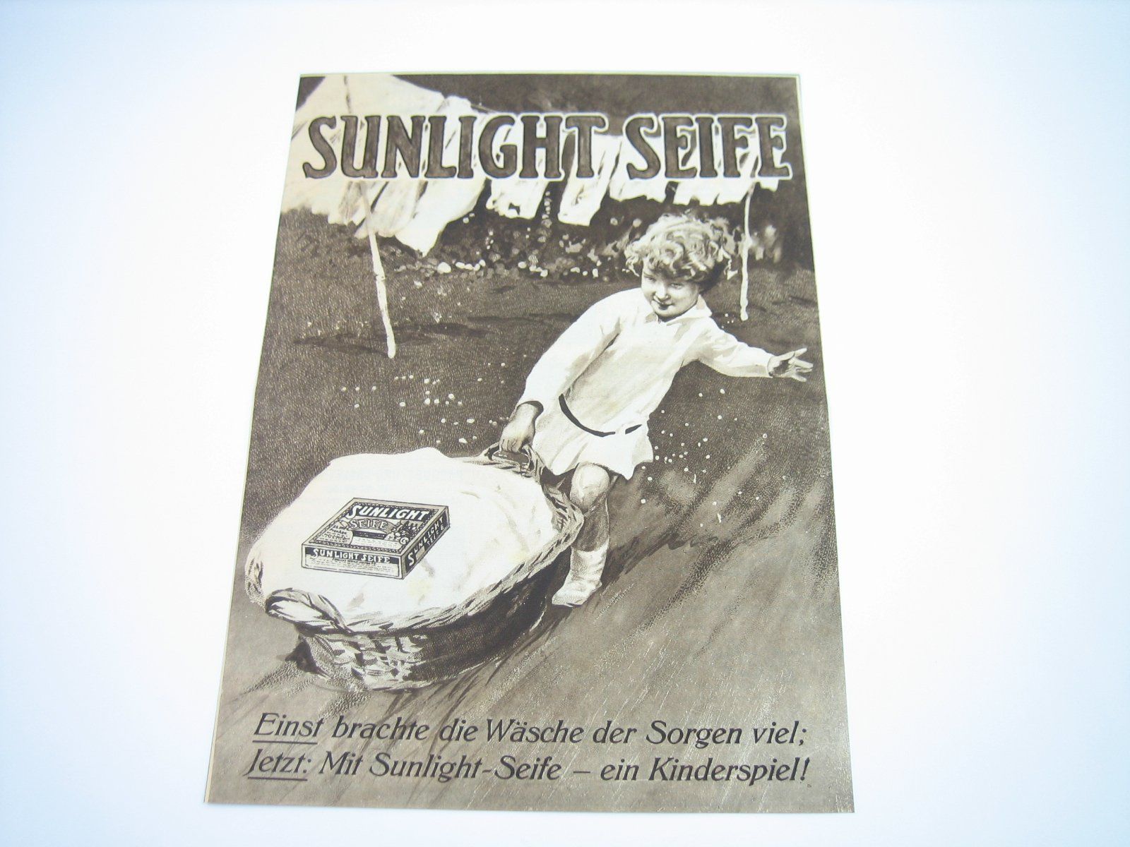 Poster & Bilder: Sunlight Seife altes Werbeblatt 1922 – Gebraucht aus Zürich von Tomi118