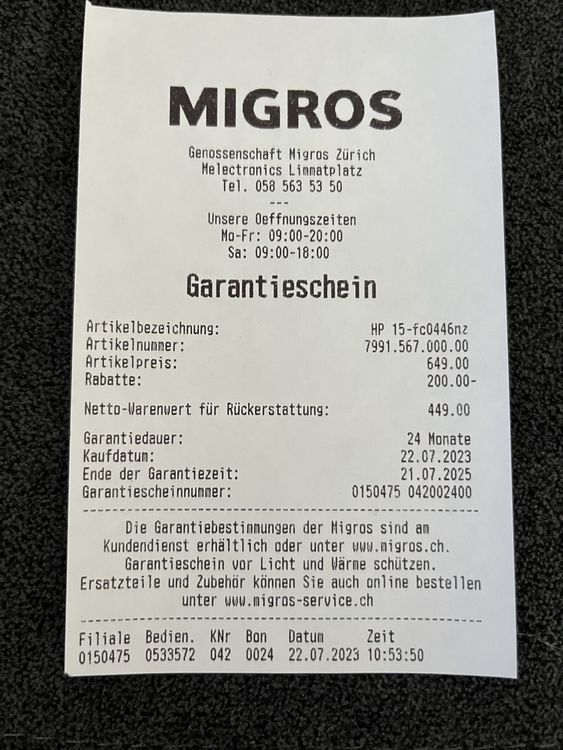 HP Laptop 15 Zoll, neuwertig, Garantie bis 2025 Kaufen auf Ricardo