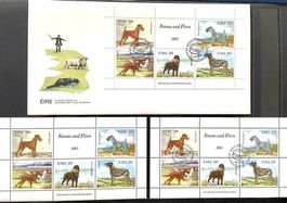 1983 Irland FDC + Blocks ** und ET / Irische Hunde