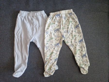 Baby Hosen Set mit Füsslingen zwei Stück Gr. 62