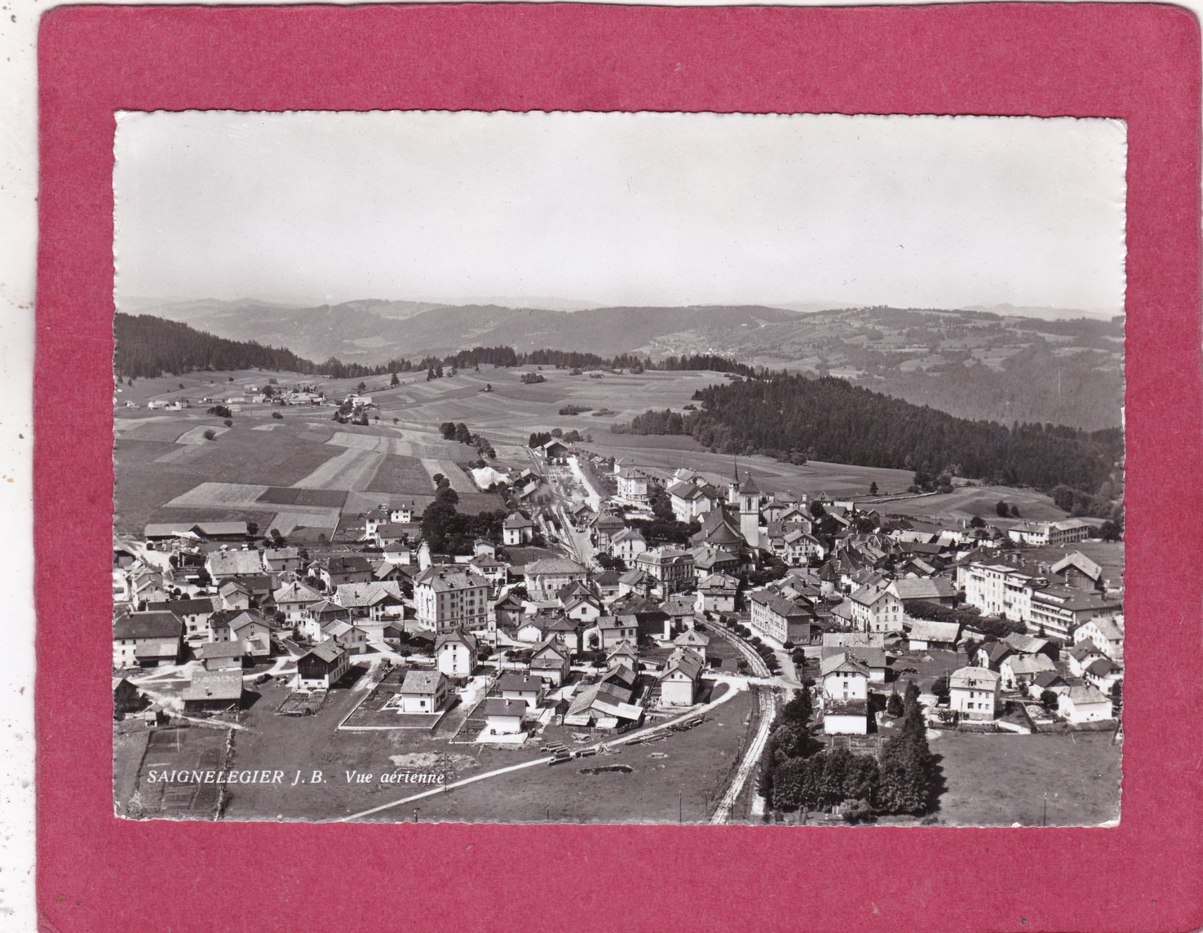 Cartoline postali: Saignelégier Vue aérienne – Usato da Herisau venduto da Lisegrat2008