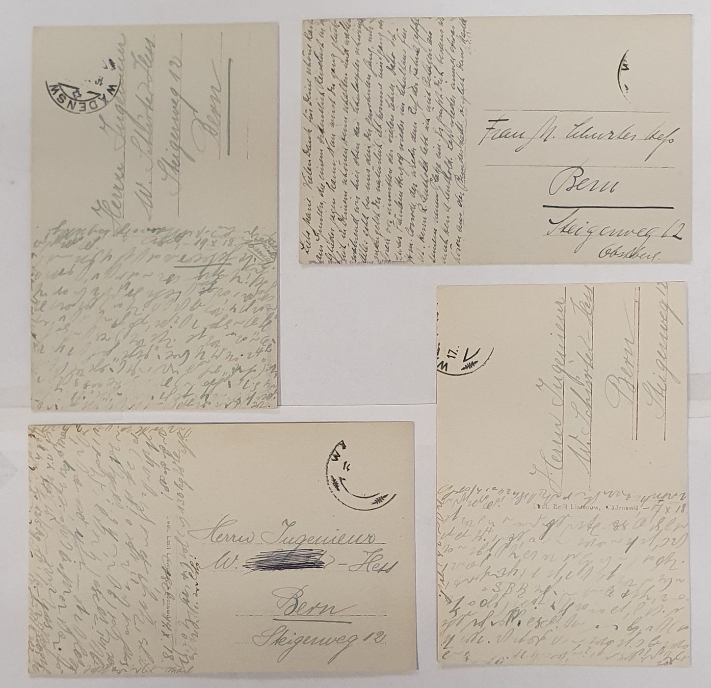 Cartoline postali: 4 alte Ansichtskarten Wädenswil – Usato da Kreuzlingen venduto da Rschweiz1 1