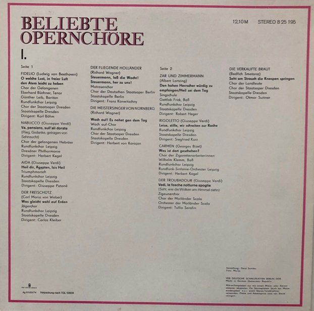 Schallplatten: Beliebte Opernchöre (LP) – Gebraucht aus Grüningen von azulrojo 1