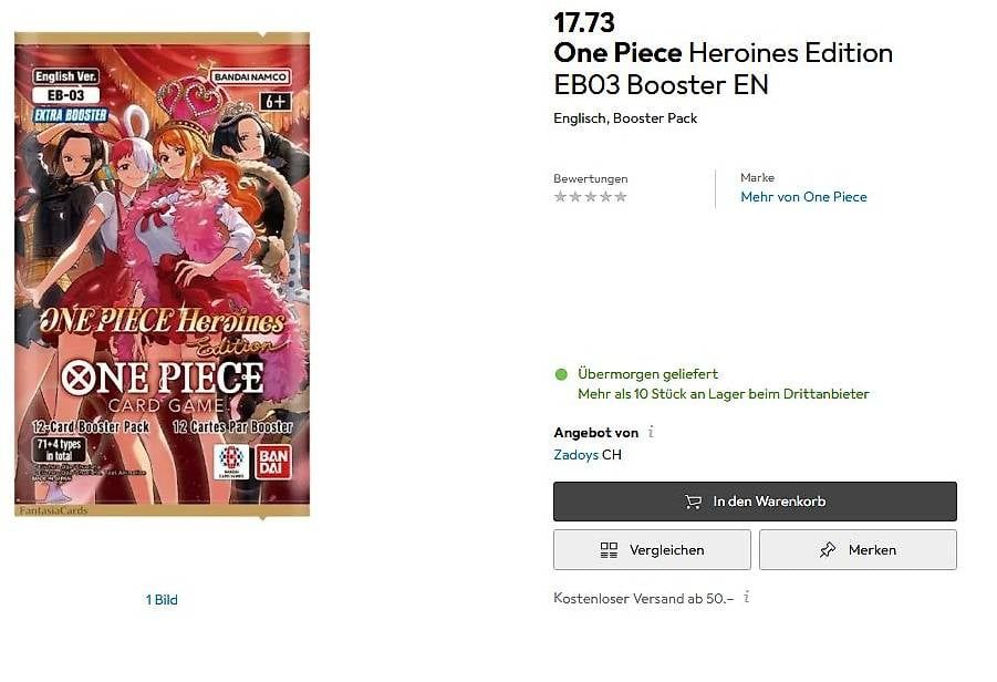 Carte collezionabili: One Piece Heroines Edition EB03 Booster EN – Usato da Gersau venduto da bardhylasani 1