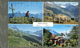 AK color Blatten VS Belalp, 4- fach- Multibild ≈ 1960 