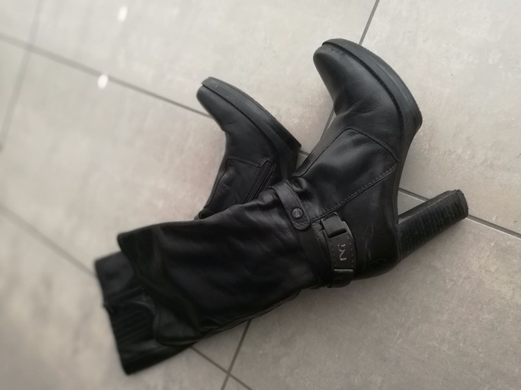 Scarpe da donna: Original Nero Giardini leder stiefel – Usato da bellinzona venduto da zeus6535