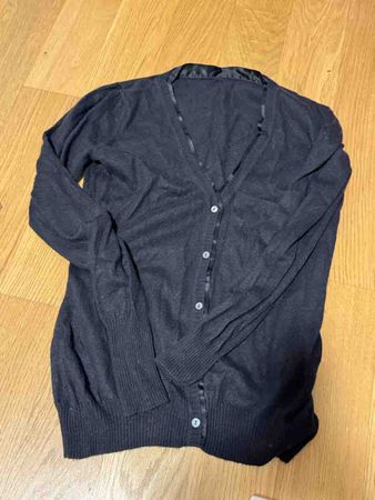 Swiss Design Cardigan Black Cashmere Silk Blend