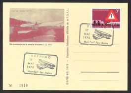 Postkarte Luxemburg 60 Jahre Flugwoche 17.5.1970
