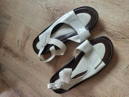 Weisse Ledersandalen, Grösse 36, ideal für den Sommer!