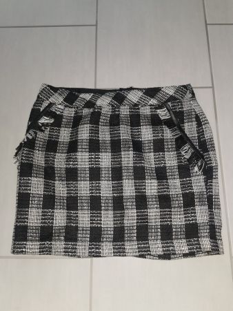 Minirock, schwarz-weiss kariert, Gr. 38,Gina