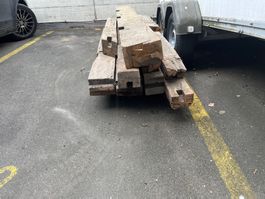 Antike Eichenbalken 4 Stk., ideal für Restaurierung