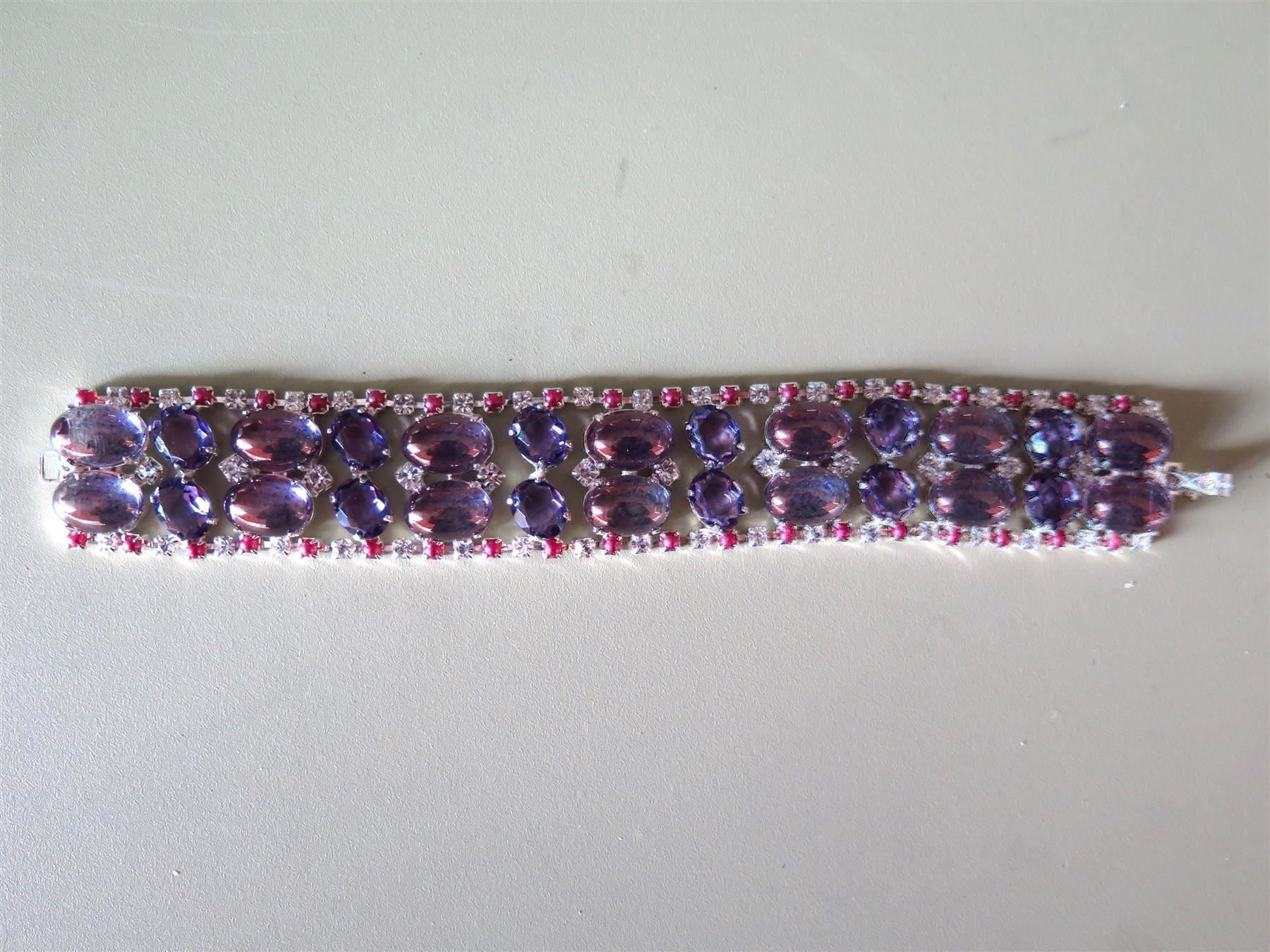 Bracciali & Braccialetti: (22R)  ARMBAND Steine hellviolett – Usato da Bern venduto da Jwpm66