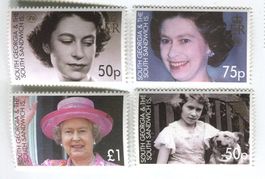 Briefmarken "Königin Elisabeth II." Südgeorgien und die Südl