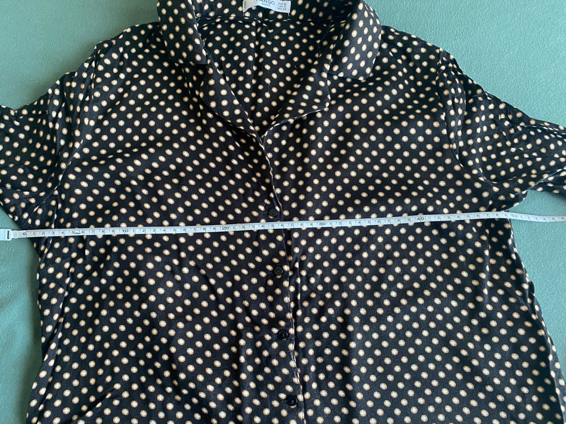 Mango Camicette: MNG, Mango, Bluse, Hemd dunkelbraun, Muster, Gr. XL – Usato da Gümligen venduto da Primeselection 4