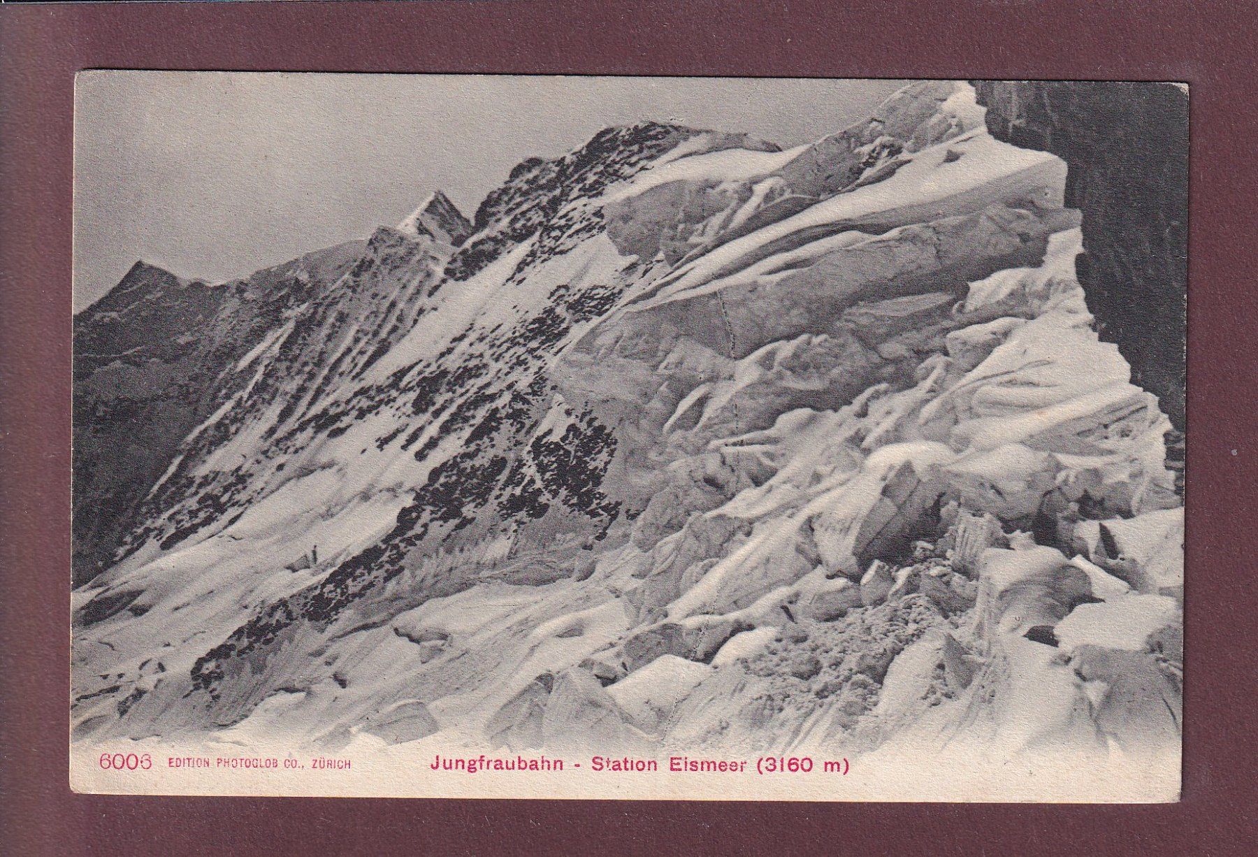 Cartoline postali: Jungfraubahn - STATION EISMEER - 1907 – Usato da Pully venduto da nicecards