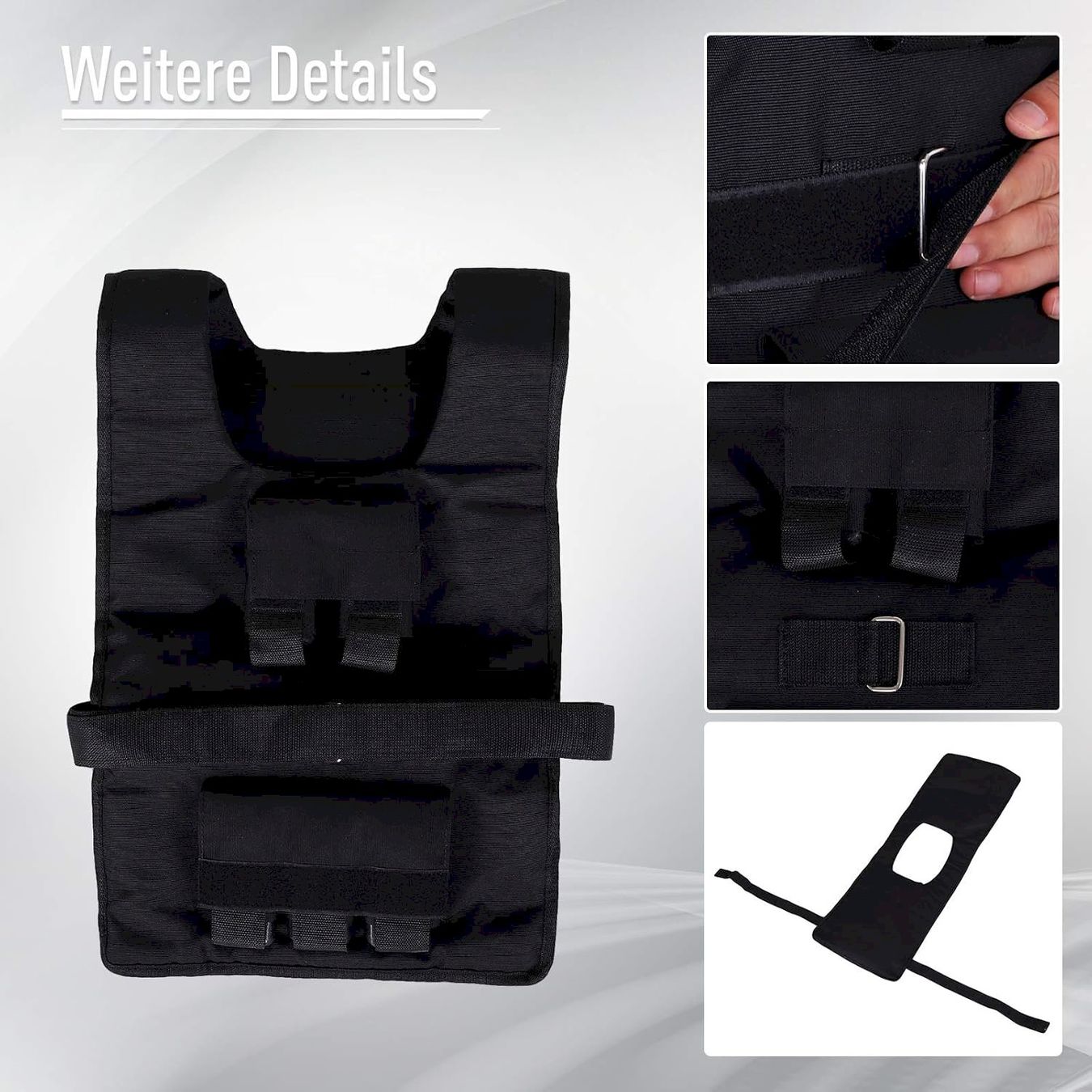 Panche per pesi: Verstellbare Gewichtsweste 20kg 36x52cm – Nuovo e nell'imballaggio originale da Bottighofen venduto da zaap 3