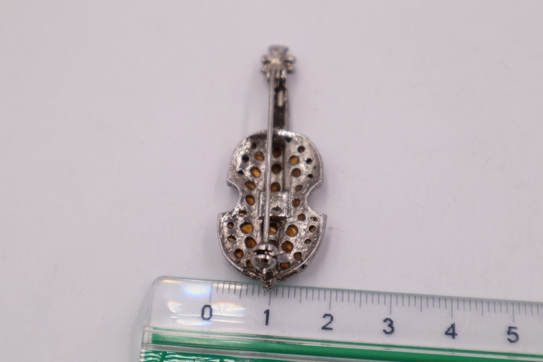 Broschen & Nadeln: Modeschmuck Violine Brosche, Vintage 1970er – Gebraucht aus Baden von TellsKuchenhaus 4
