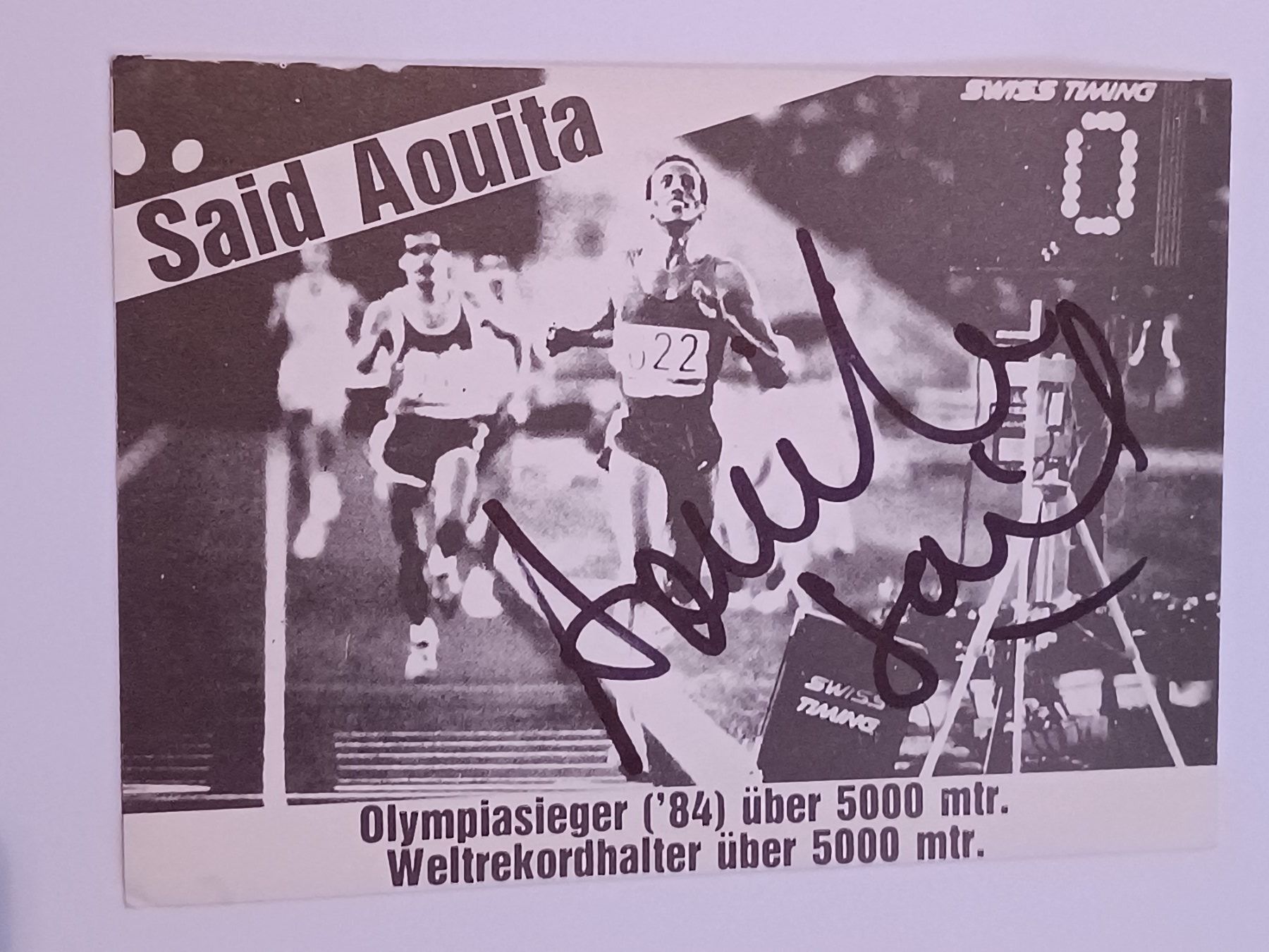 Autographes: Said Aouita - handsignierte Autogrammkarte – D'occasion à Menziken par Artographs