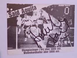 Said Aouita - handsignierte Autogrammkarte