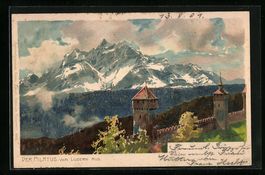 Künstler Zeno Diemer: Luzern, Blick zum