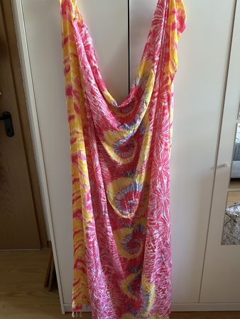 Strandtuch Baumwolle pink gelb