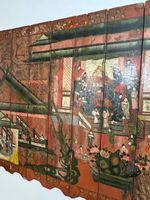 Asiatisches Wandpaneel aus Holz handbemalt