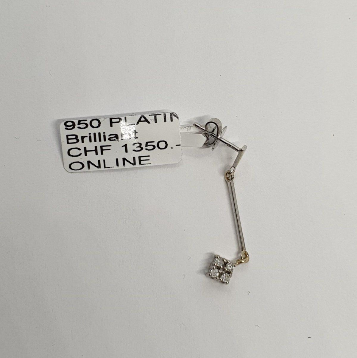 Ohrringe & -stecker: Echt 950 Platin - Diamant Ohrhänger – Gebraucht aus Luzern von Goldhaus-Luzern 2