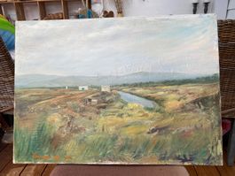 Schönes älteres Ölgemälde, südländische Landschaft
